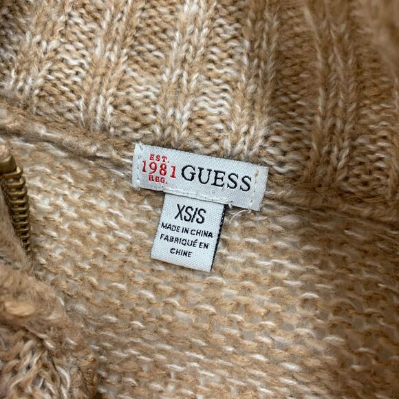 Guess Knit Acrylic Poncho Sweater Womens XS/S Toggle Buttons Zip Up Shawl Collar - Picture 14 of 16